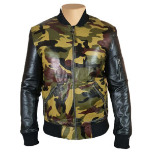 BomberCamouflageMilitaryprintleatherjacketwithBacksleeves-1