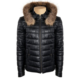 RichieWinterPufferleatherjacketwithfurhoodie-1